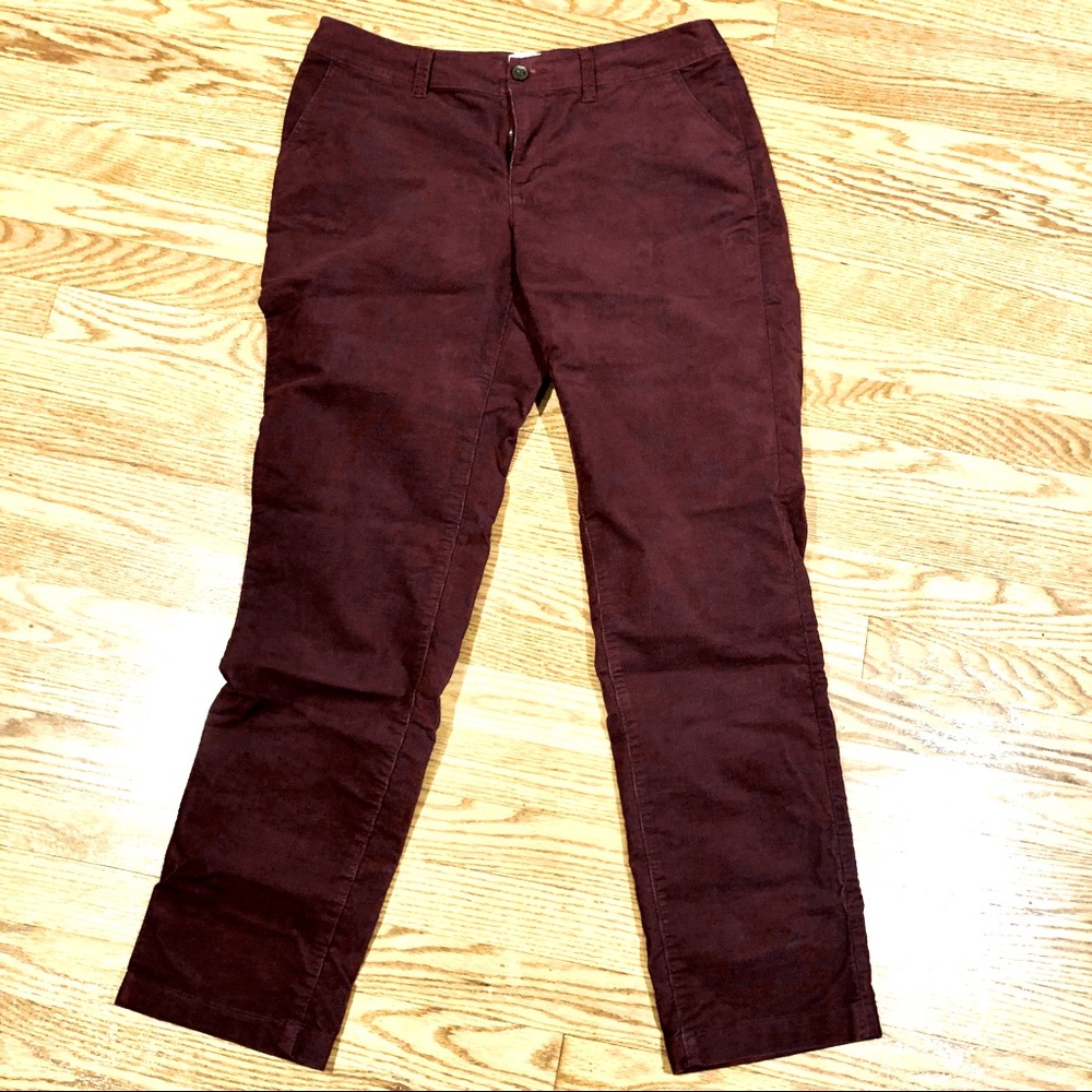 Burgundy corduroy pants
